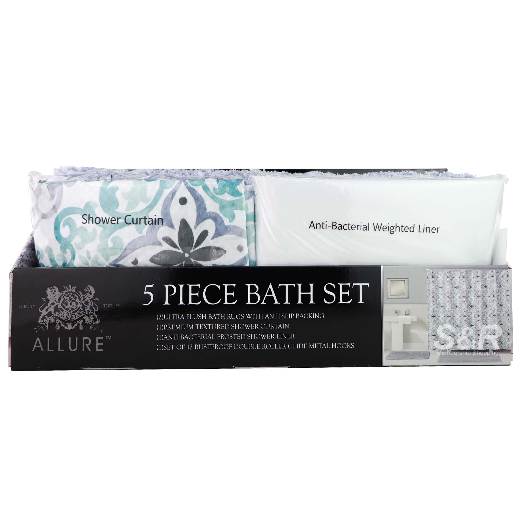 Allure 5 Piece Diamond Design Bath 1 Set